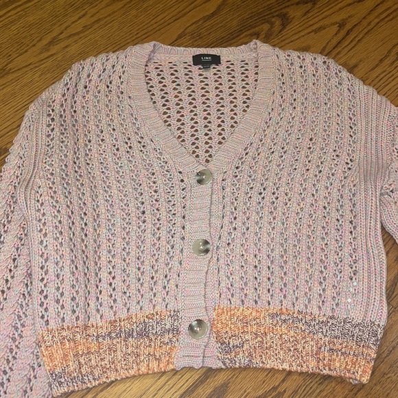 LINE Woman’s Pink Cardigan Size XS - Picture 2 of 4
